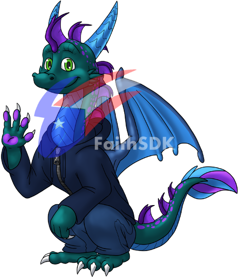 Travis The Dragon By Faithsdk - Dragon (500x594)