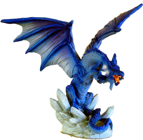 Realm Of The Dragons Medium Ice Dragon A - Figurine (500x481)