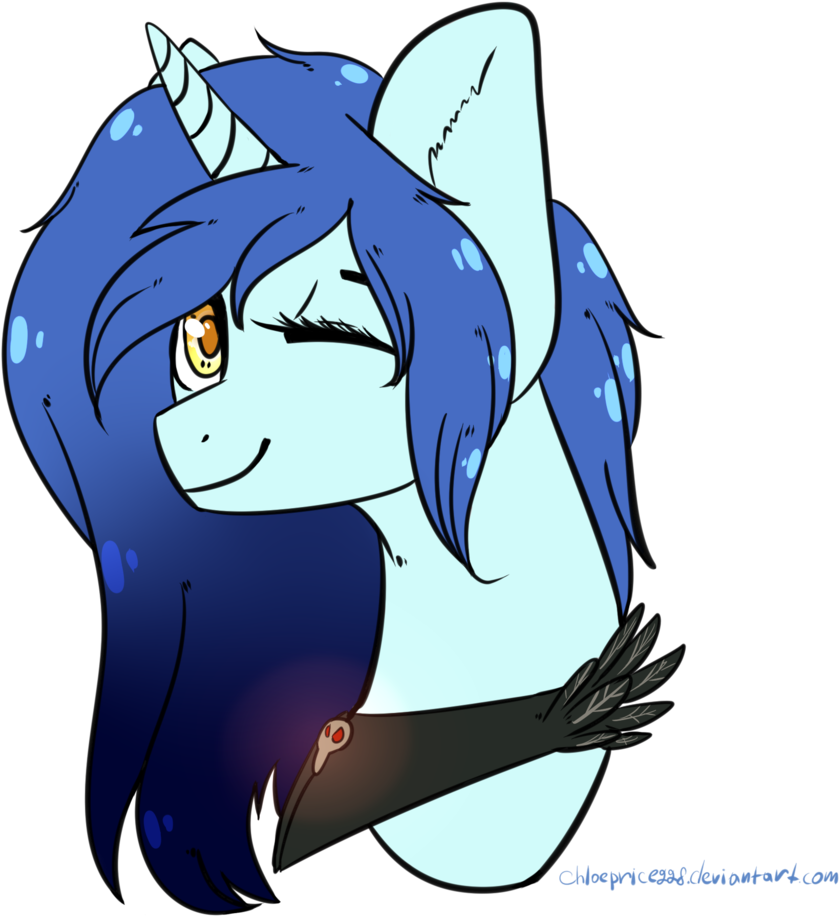 Chloeprice228, Bust, Female, Looking At You, Mare, - Cartoon (1024x1024)
