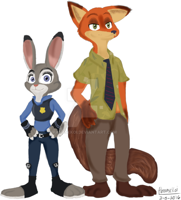 Cartoon Royalty-free Clip Art - Sly Fox Dumb Bunny (805x992)