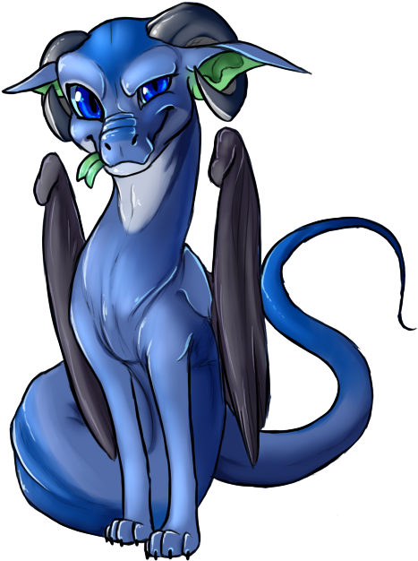 Sapphire Dragon By Thedraconicbard - Birthstone Dragons (514x676)