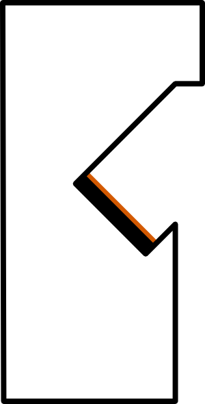 Left Arm Black Brown Border Svg Clip Arts 300 X 590 - Left Arm Black Brown Border Svg Clip Arts 300 X 590 (300x590)