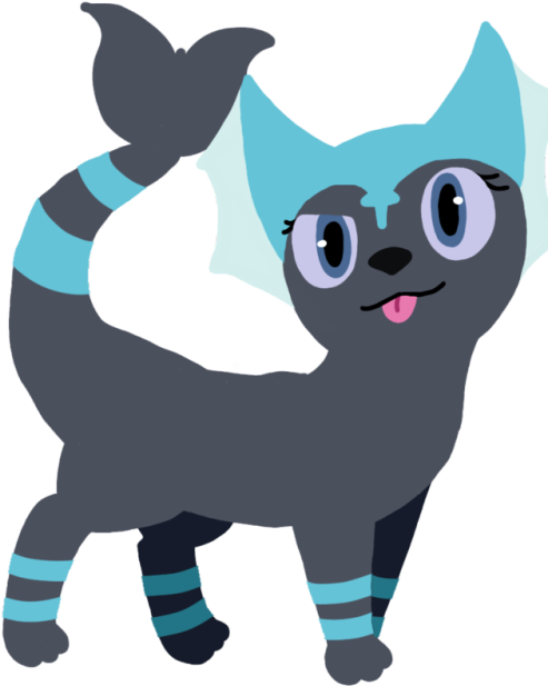 Happy Birthday @weekly Lit Vaporeon - Cat Playing With Yarn (500x666)