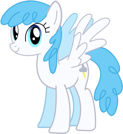 Born In Cloudsdale, Lives In A Cloudhouse Above Ponyville, - Cartoon (500x556)