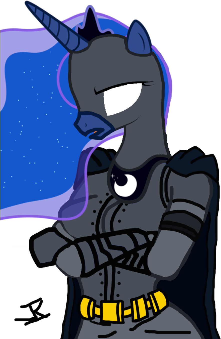 Batman Princess Luna Princess Celestia Superman Scootaloo - My Little Pony Luna And Batman (1024x1498)