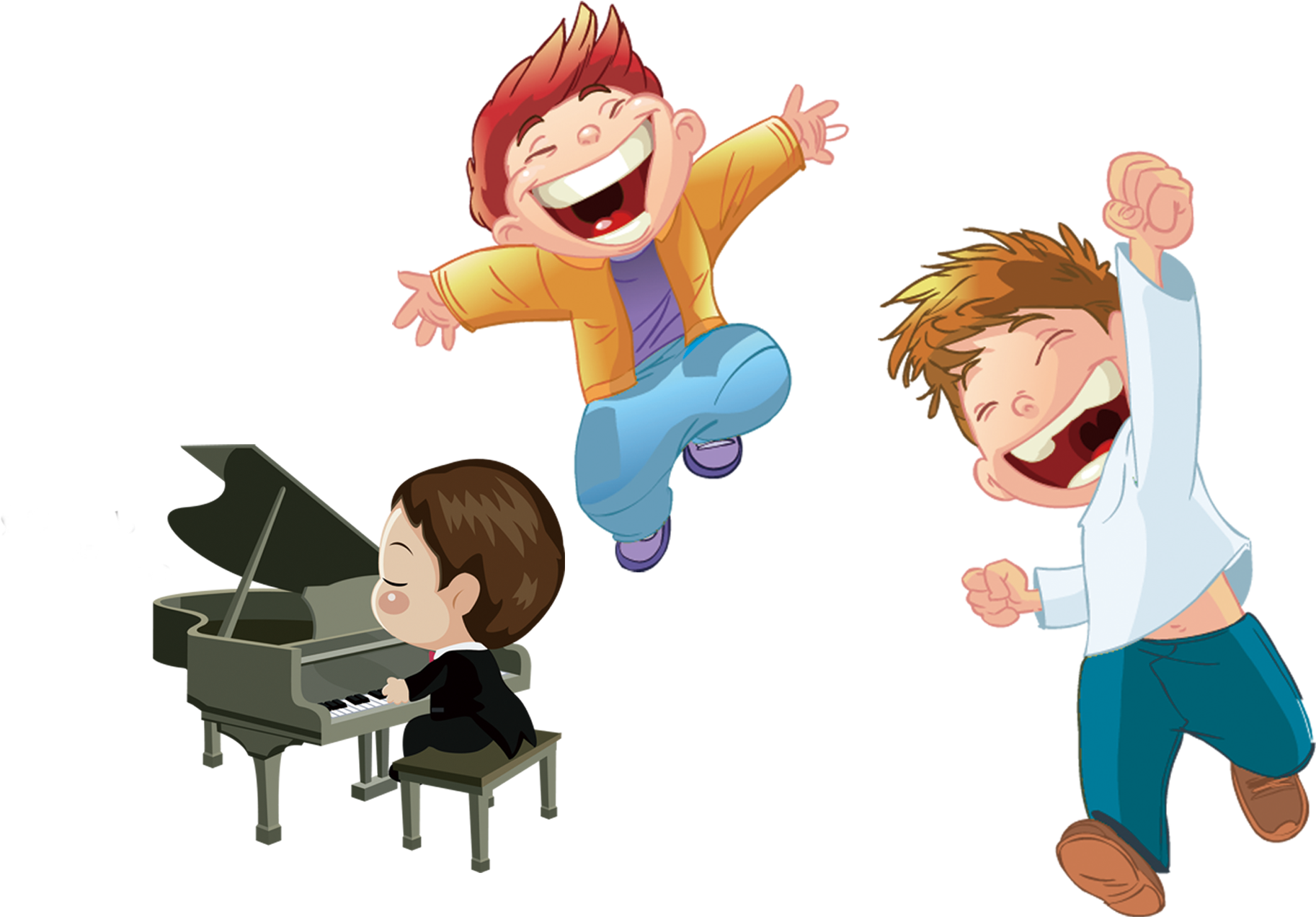 Cartoon Child Illustrator - Susenstone610 Susenstone Light Piano Music Children (1924x1503)