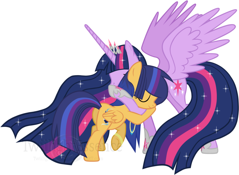 Nova And Twilight Hugging Vexel - Mlp Twilight Sparkle And Nova Star Sparkle (800x583)