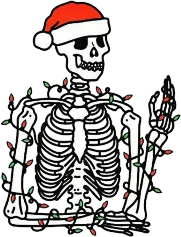 Tumblr Skeleton Bone Bones Skull Skulls Newyear Christm - You Re Dead Inside But It Christmas (938x809)
