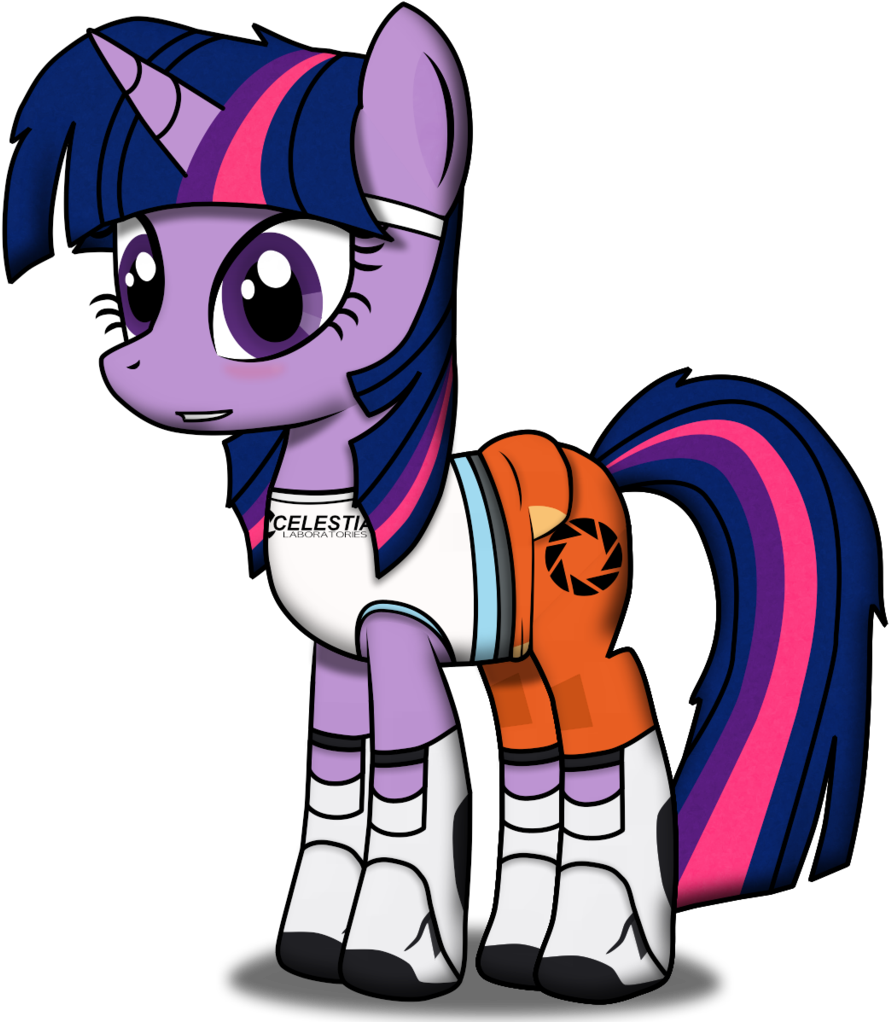 Celesti Labora Portal 2 Pony Twilight Sparkle Pinkie - Twilight Sparkle My Little Portal (1024x1024)