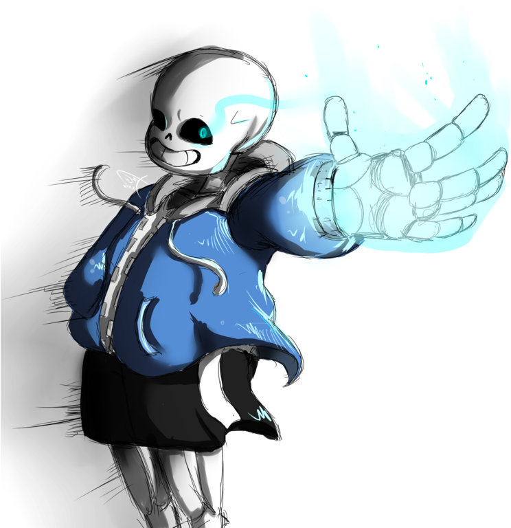 Speed Drawing Of Sans By Randomcolornice - Sans Drawing (768x768)