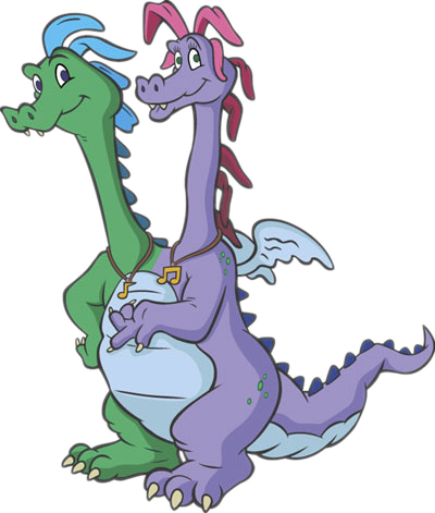 Zak And Wheezie - Dinosaur From Dragon Tales (400x471)