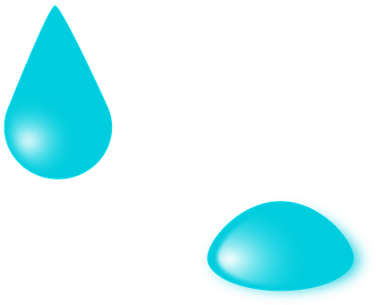 Liquid, Drops, Falling, Blue, Two - Water Drop Clipart Gif (420x340)