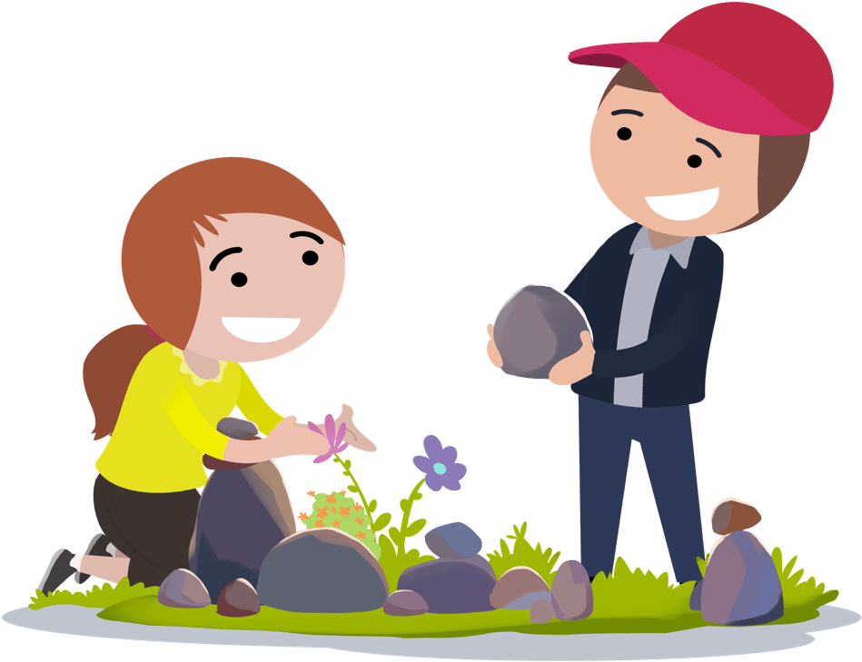 Kw Kindness Rocks - Kindness Boy Cartoon Png (1200x900)