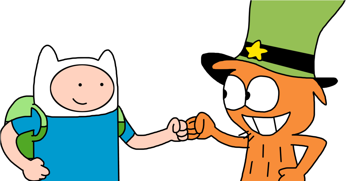 Finn And Wander Pounding Fists By Marcospower1996 - Cartoon (1323x604)