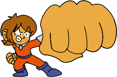 Alex Kidd Giant Fist Attack By Funkyjeremi - Giant Fist (792x526)