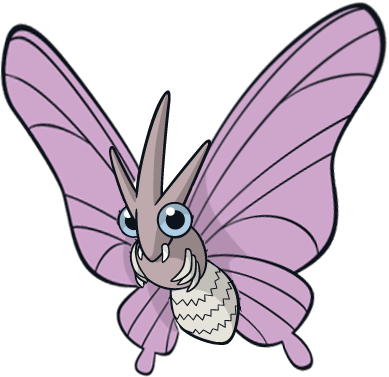 18 Types In Current Generation A Pokémon May Have One - Venomoth (389x377)
