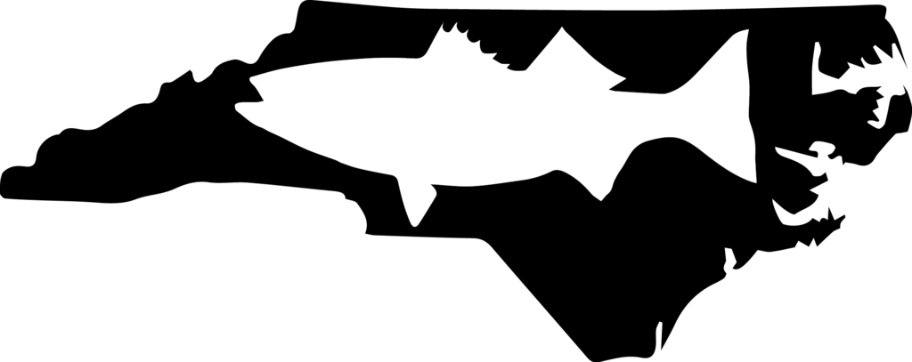 Can Also Customize With Text For Lake / Team Name, - State Of Nc Outline (1024x407)