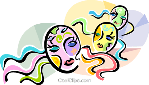Hebrew Purim Masks Royalty Free Vector Clip Art Illustration - Essay (480x273)