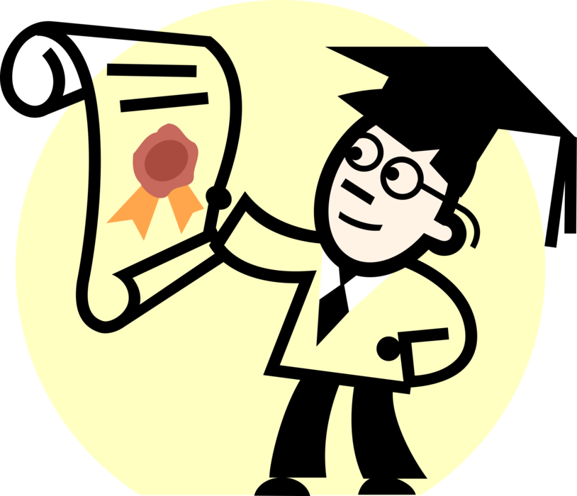 Vector Illustration Of High School, College, Or University - Shaking Hands Cartoon (814x700)