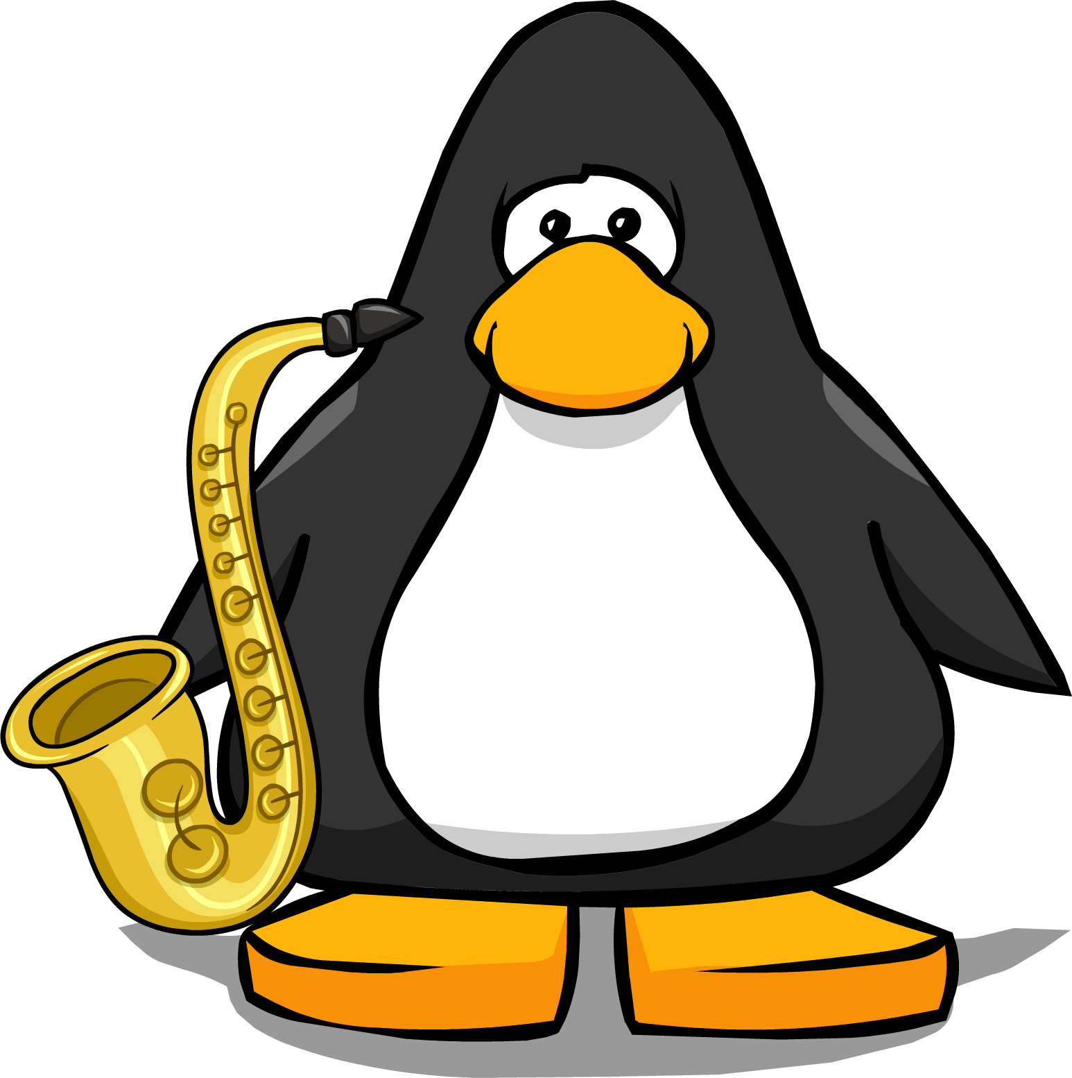 Saxophone From A Player Card - Penguin Popcorn (1546x1554)