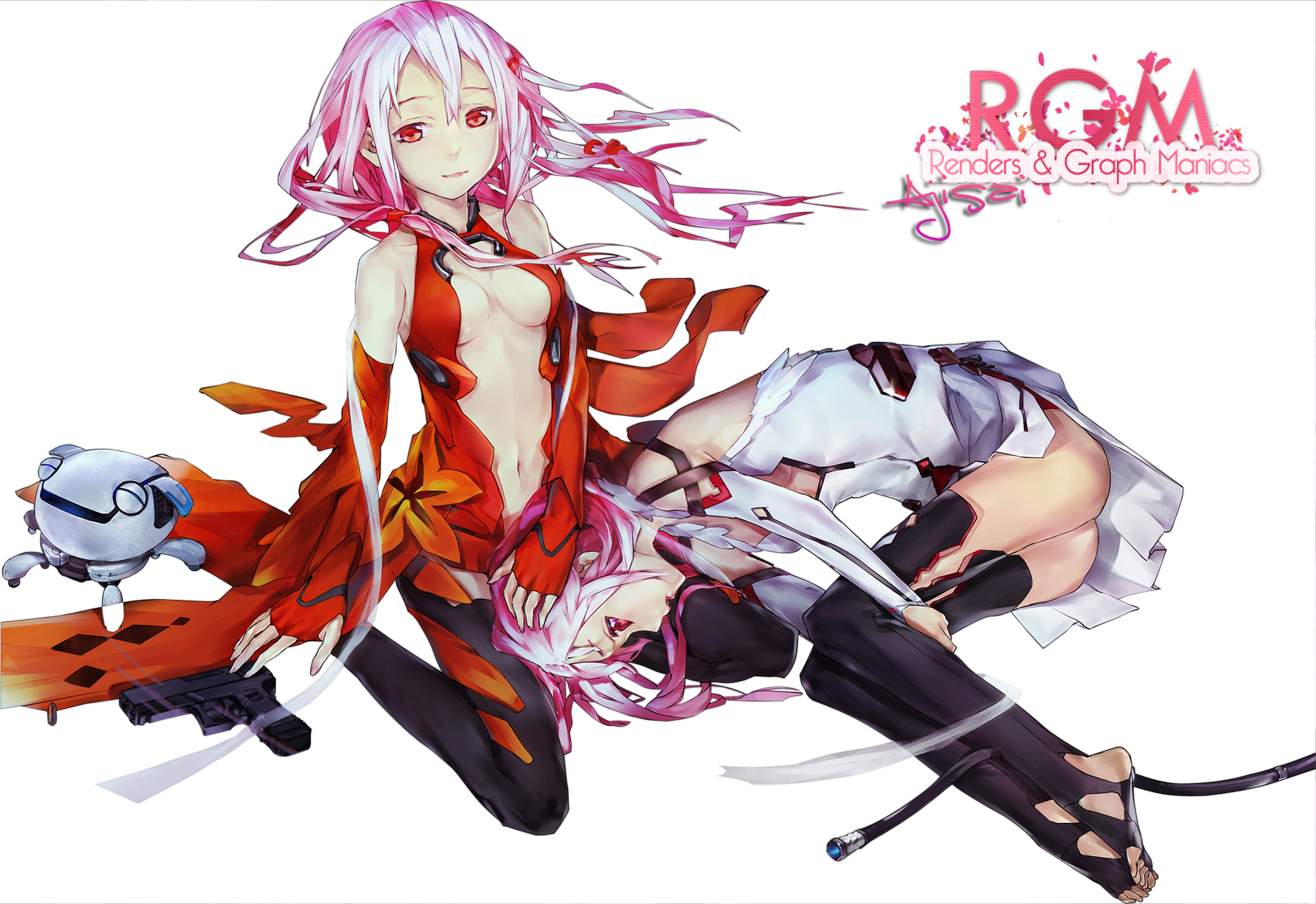 Cartoons - Guilty Crown Inori Yuzuriha Sexy Girl Anime 32x24 Print (1918x1317)