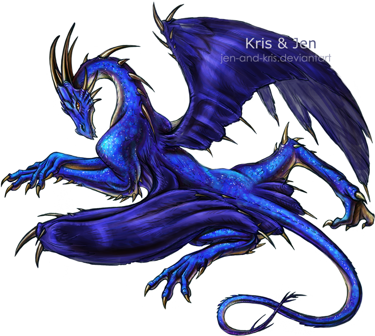 Blue Dragon By Jen And Kris - Dragon (1000x727)