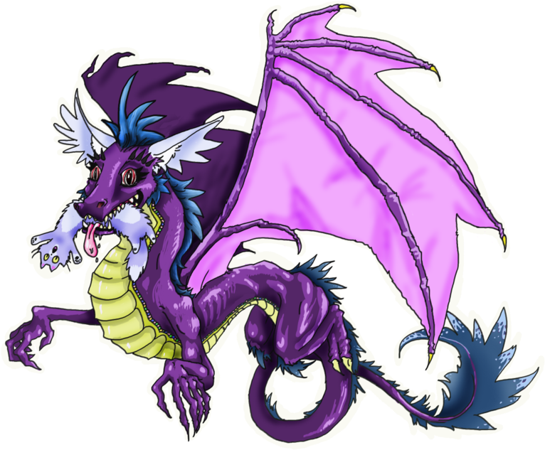 Purple Dragon By Pictoshaman - Dragon (900x683)