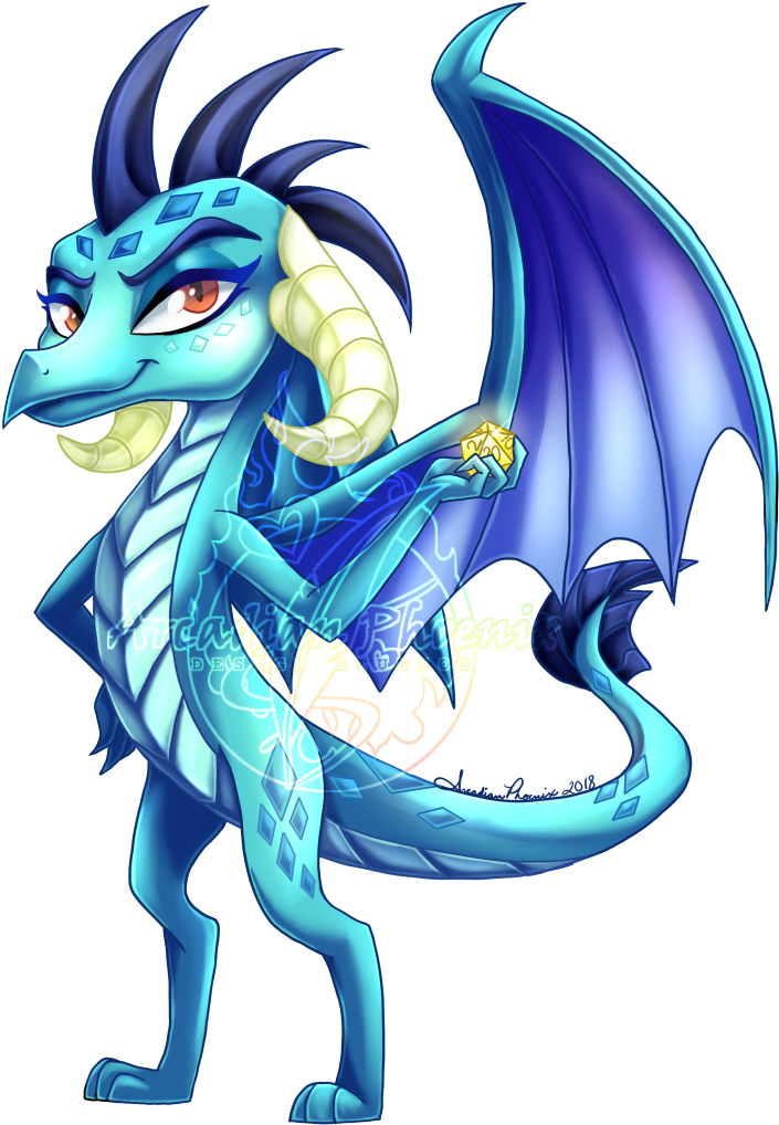 Arcadianphoenix, Curved Horn, Dice, Dragon, Dragoness, - My Little Pony: Friendship Is Magic (759x1028)