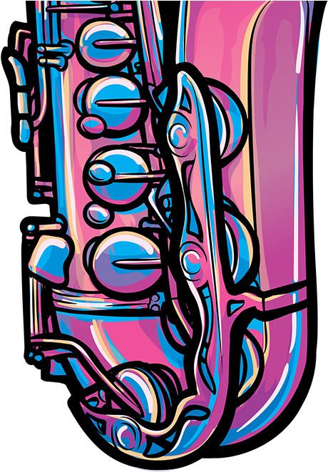 "big Gigantic Saxophone"- Sticker Design - "big Gigantic Saxophone"- Sticker Design (600x687)