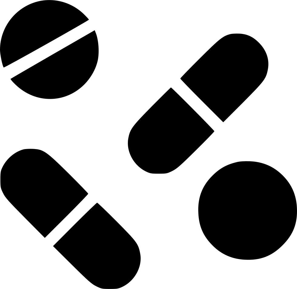 Black And White Medical Clip Art Download - Drug Icon Png (980x954)