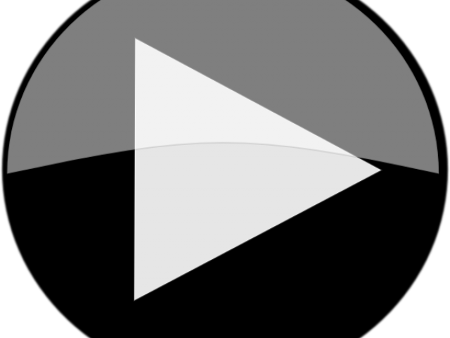Play Button Clipart Black - Circle (640x480)