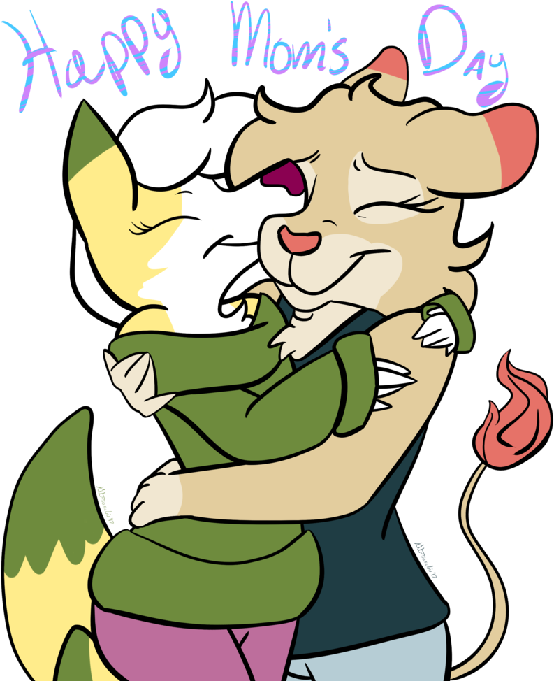 Happy Mother's Day By Jazzyena - Cartoon (816x979)