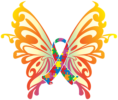 Butterfly Awareness Ribbon Clip Art Quotes - Color Ribbon For Melanoma Cancer (400x338)