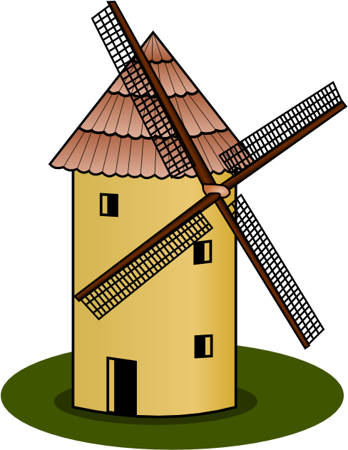 Other Popular Clip Arts - Windmill Clipart (555x691)