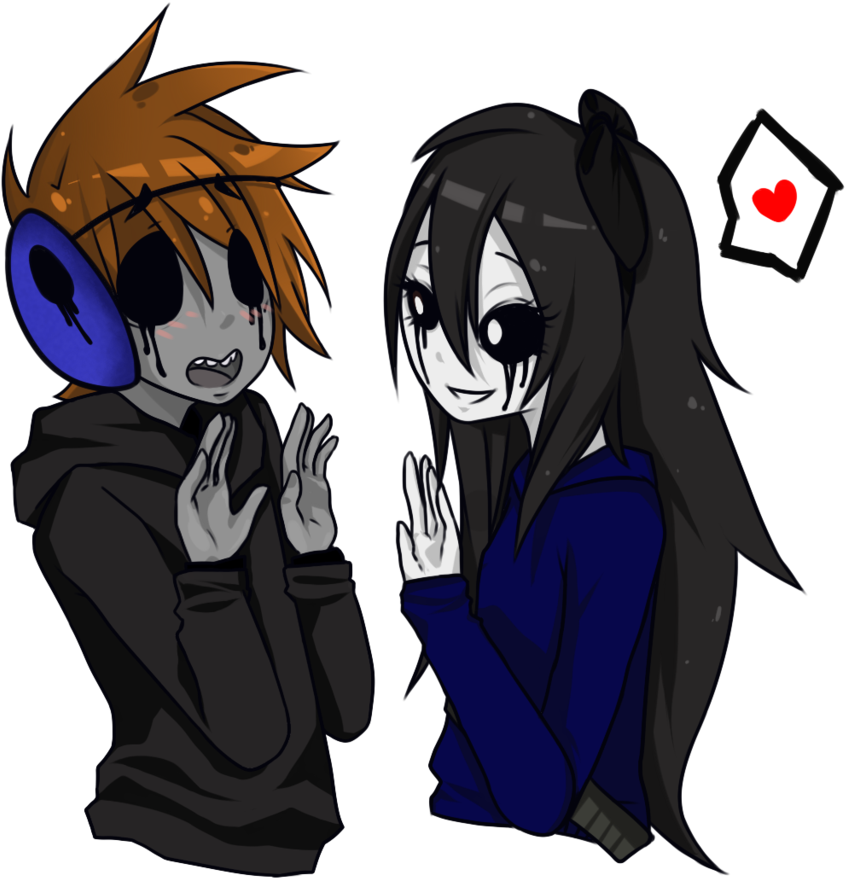 Nicole And Eye-less Jack By Ponponii - Eyeless Jack X Lulu (1024x1024)