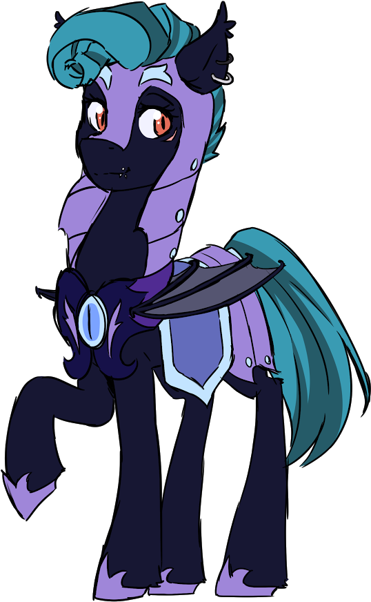 Mylittlesheepy, Bat Pony, Captain, Ear Piercing, Eye - Cartoon (629x974)