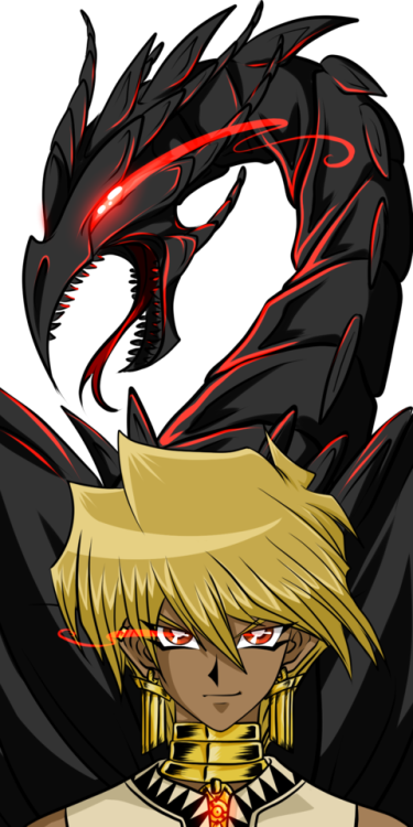 Jono With The Ka Of The Red-eyes Black Dragon - Cartoon (375x750)