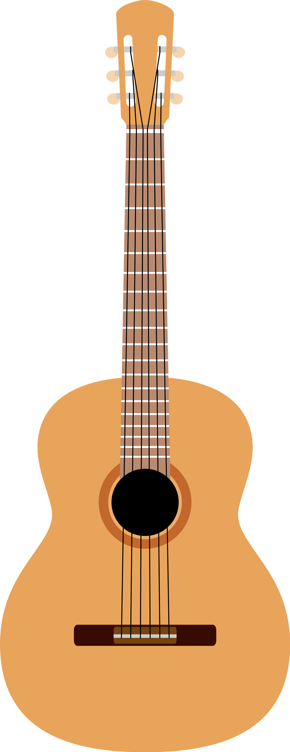 How To Set Use Guitar By Rones Svg Vector - Acoustic Guitar Clipart (958x2482)