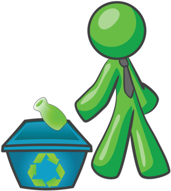 Recycle Reuse Reduce - Cartoon Person Recycling (400x400)