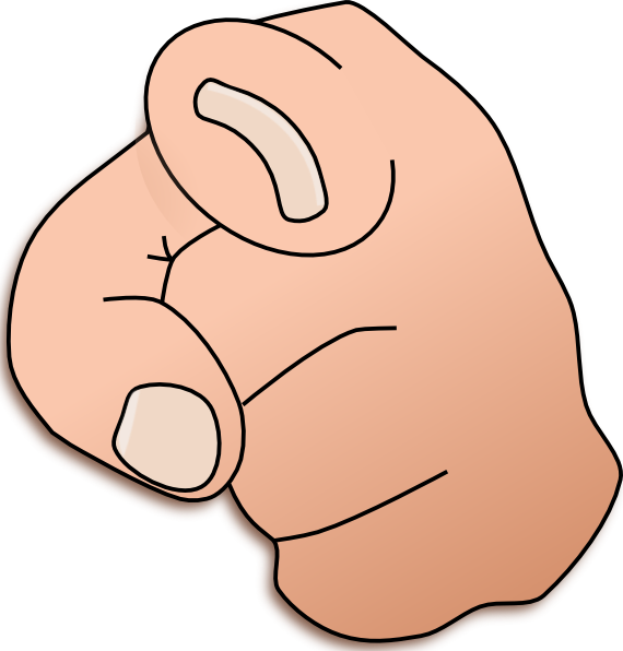 Finger Clip Art At Clker Com Vector Clip Art Online - Clip Art (570x596)