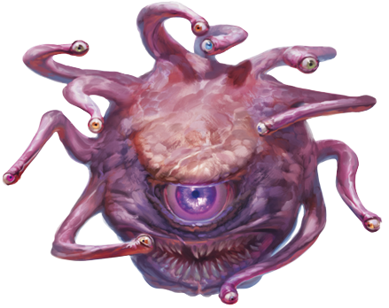 A Beholder's Spheroid Body Is Covered In Chitinous - Dungeons And Dragons Beholder (450x360)