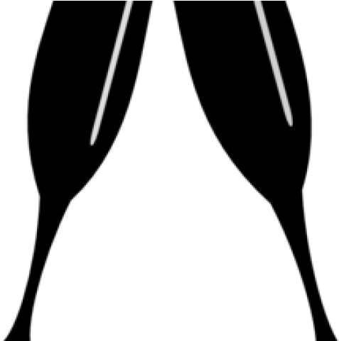 Champagne Glasses Clipart - Silhouette (640x480)