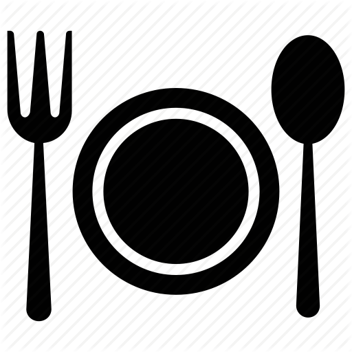 Pin Plate And Fork Clipart - Plate With Spoon And Fork Png (512x512)