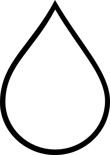 Free Water Drop Outline - White Water Drop Png (426x599)