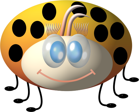 Borboletas & Joaninhas E - Ladybird Beetle (482x390)