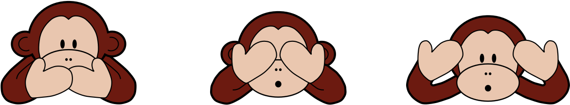 File - Threewisemonkeysoriginal - Svg - Three Wise Monkeys (1280x449)