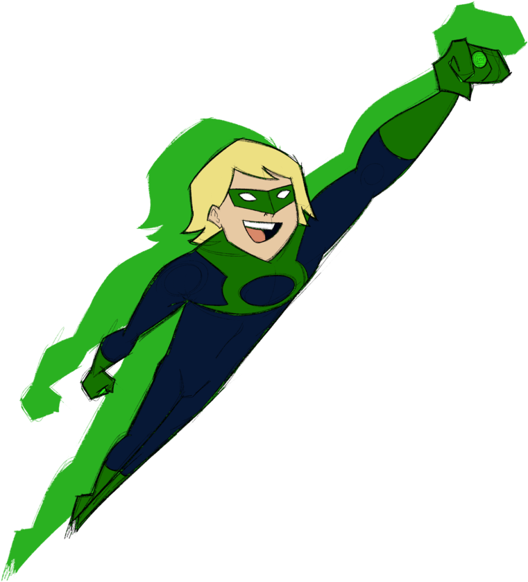 Green Lantern Bud By Budtheartguy - Cartoon (800x882)