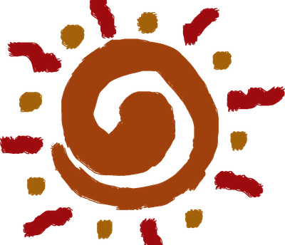 Africa Icon Sun - Circle (400x344)