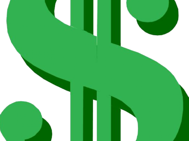 Dollar Clipart Transparent Background - Green Dollar Signs Png (640x480)