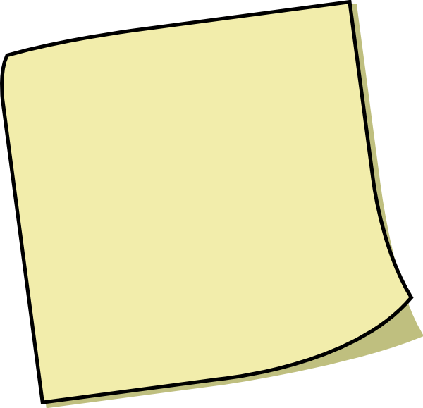 Sticky Note Cartoon Png (600x579)